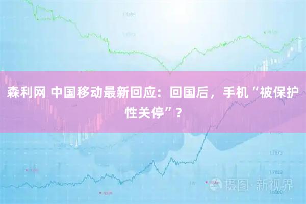 森利网 中国移动最新回应：回国后，手机“被保护性关停”？