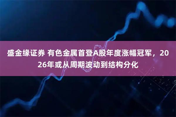 盛金缘证券 有色金属首登A股年度涨幅冠军，2026年或从周期波动到结构分化